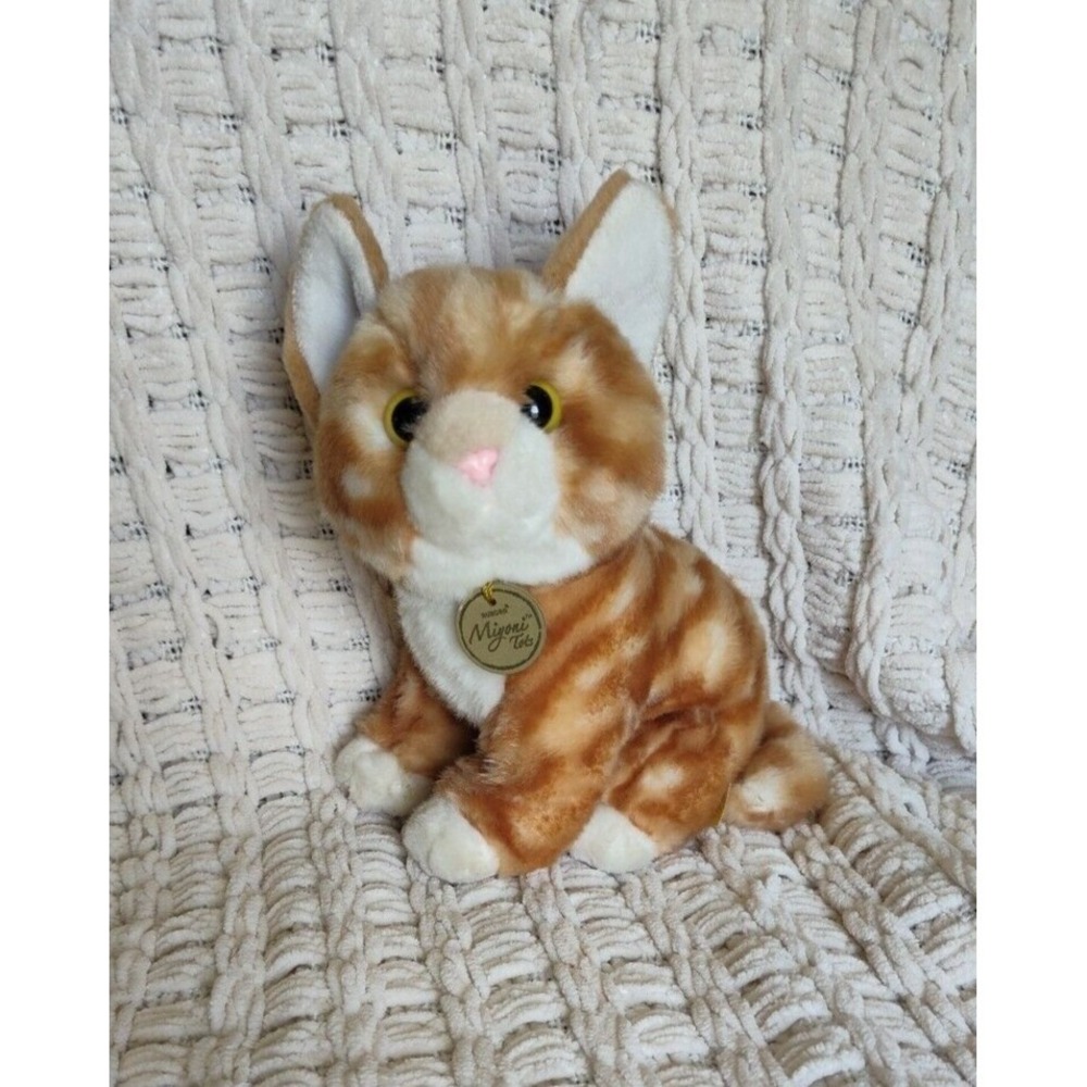 Aurora Miyoni Tots Tabby Cat Plush Orange White Striped Kitty Stuffed Toy 9 Inch
